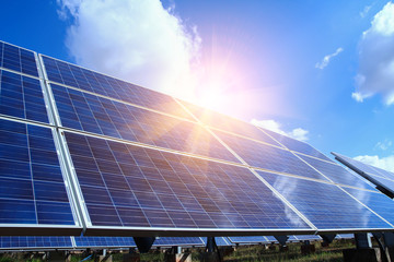 Solar panel, alternative electricity source - concept of sustainable resources, And this is a new...