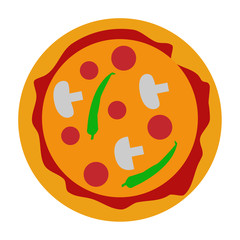 Illustration of tasty pizza