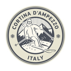 Cortina Dampezzo ski resort in Italy