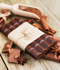 Chocolate and cocoa powder