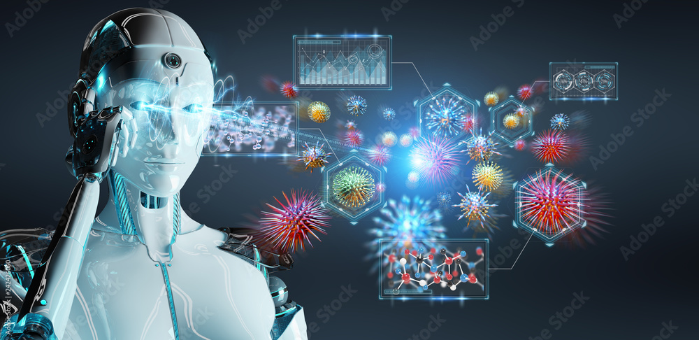 Poster Cyborg creating and analyzing nanovirus 3D rendering