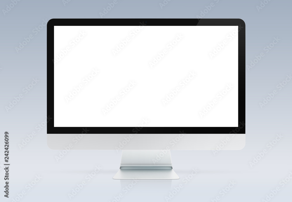 Poster Modern computer monitor mockup isolated 3d rendering