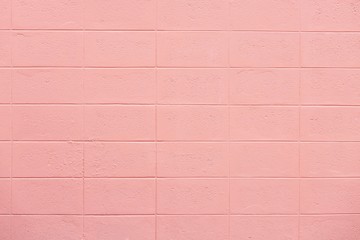 empty brick wall texture painted pink pastel background vintage interior design.	