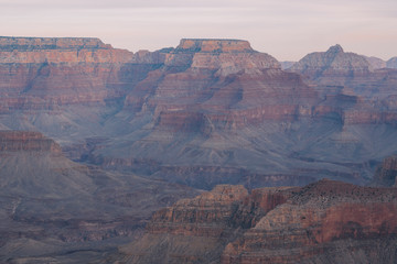 Arizona America Southwest Grand Canyon National Park Rocky Formations Beautiful Sunrise Striation