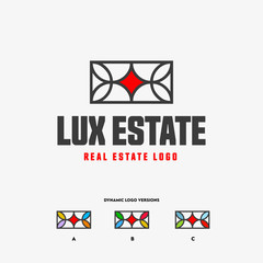 Elegant Corporate Logo Design. Modern logo Concept for Real Estate, Interior Design or other Company. Premium Abstract Geometric Dynamic Symbol.