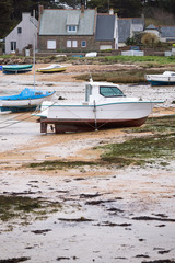 Fototapeta premium boats at low tide