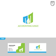 Accounting Logo Template and Business Card