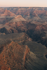 Grand Canyon American Southwest Landscape Rocky Formation Scenery Natural Sunrise