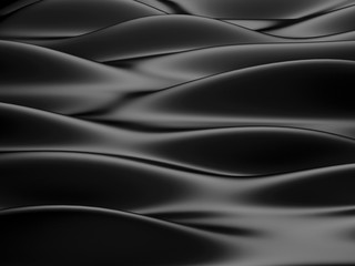 Abstract Texture. Black Silk