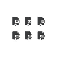 Design File Format Icon Set