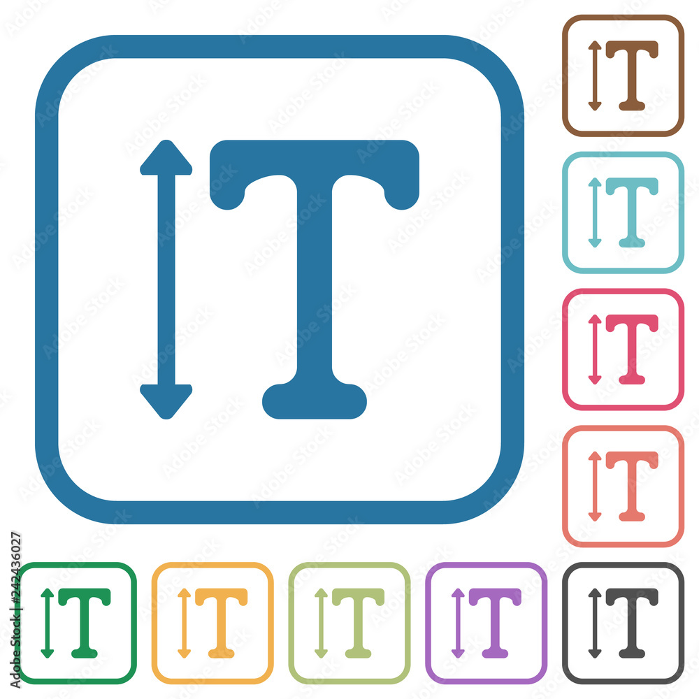 Poster adjust font height simple icons