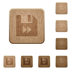 File fast forward wooden buttons