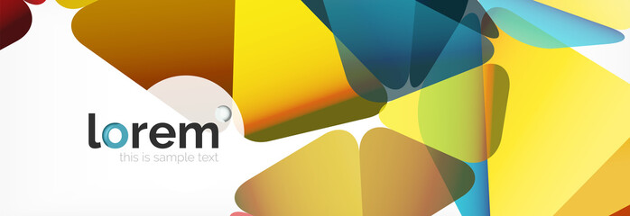 Vector colorful geometric triangle background, crystal banner design