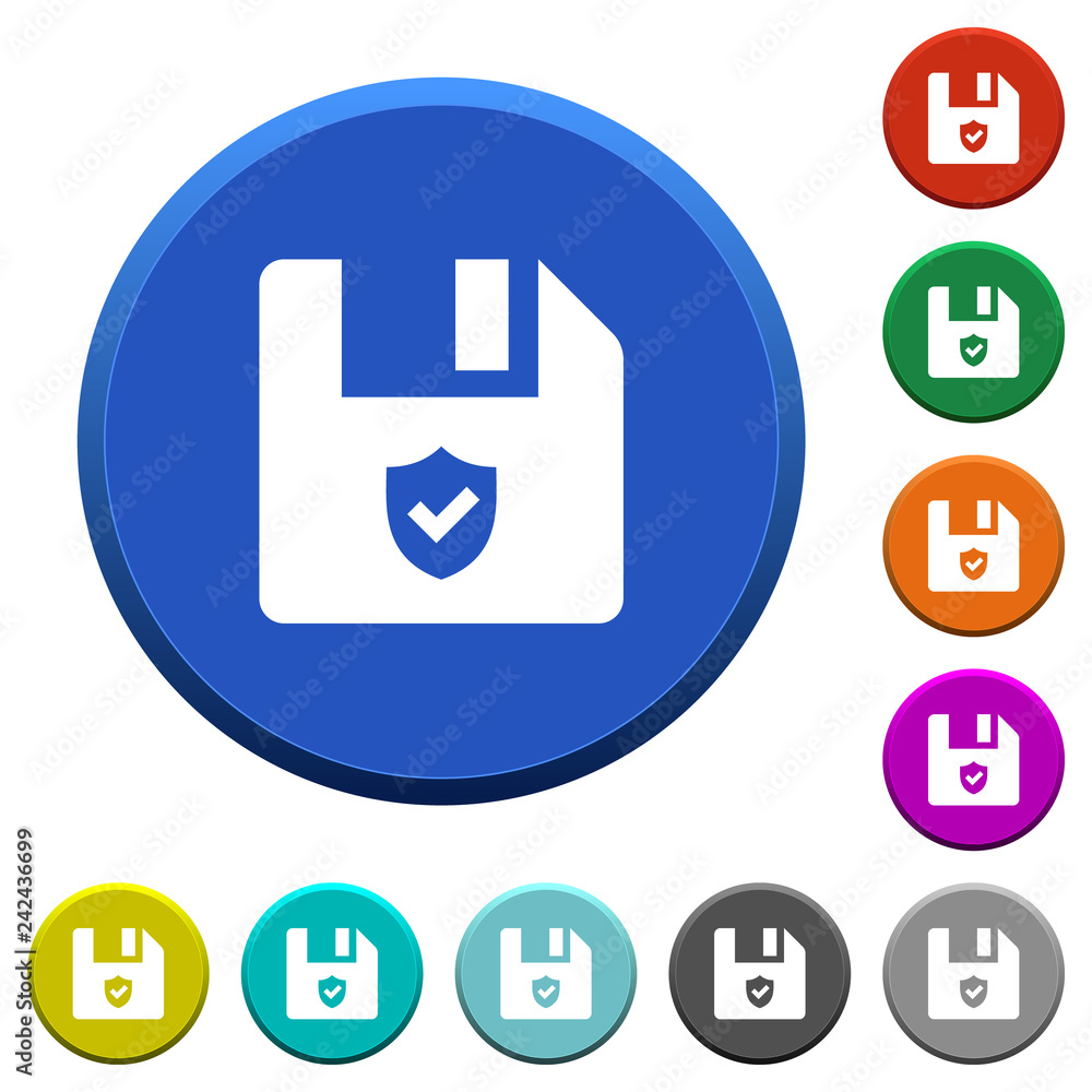 Poster protected file beveled buttons