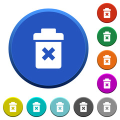 Delete beveled buttons