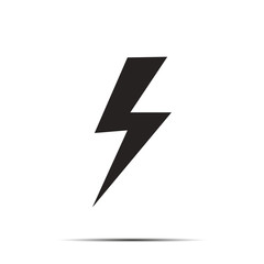 lightning icon on white background