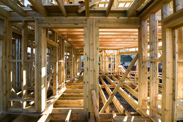 Frame house construction