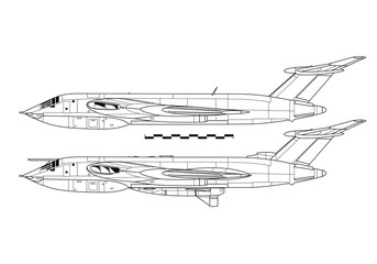 Handley Page VICTOR. Outline drawing