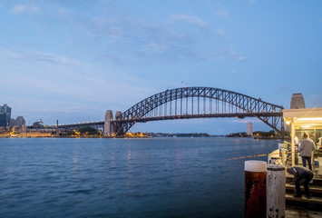 fishing by sydney harbour