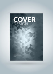Abstract vector business brochure cover or banner design template. Business flyer or poster with abstract background