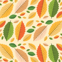 Autumn seamless pattern. Seamless leaf pattern.Leaf background.