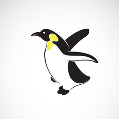 Vector of penguin design on white background., Polar animals. Bird icon. Easy editable layered vector illustration.