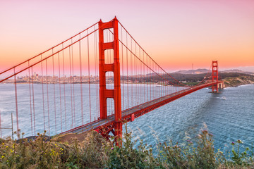 Golden Gate Bridge at Night from Marin Headlands