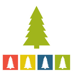 Green Spruce. New Year icon