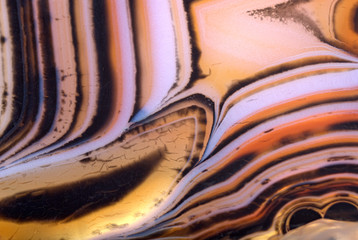contrast orange and brown agate structure