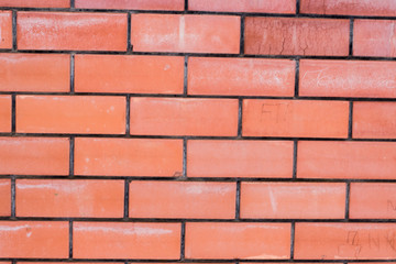 Obraz premium Tekstury pomarańczowe cegły z cementem