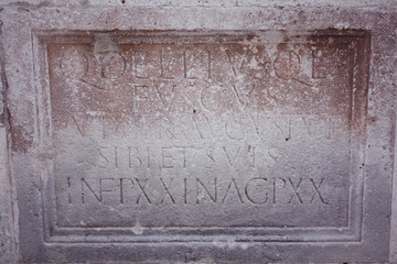 The Church of St. Chrysogonus. Zadar. Croatia. Romanesque style. Details.