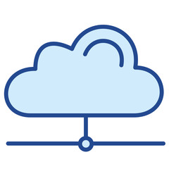 Cloud Netzwerk Vector Icon Illustration