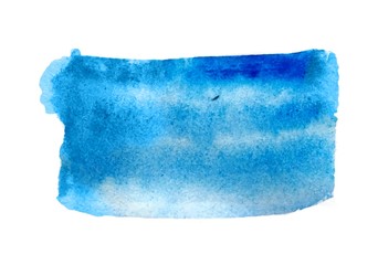 Blue watercolor stain