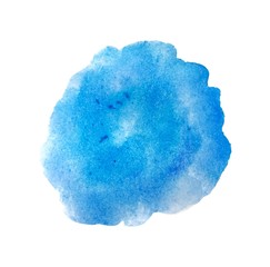 Blue watercolor stain