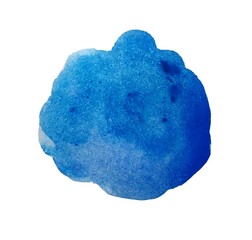 Blue watercolor stain