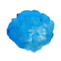 Blue watercolor stain