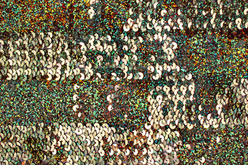Colorful round confetti and tinsel background