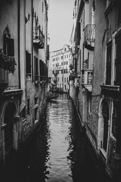 Venice Italy in black and white, vintage concept