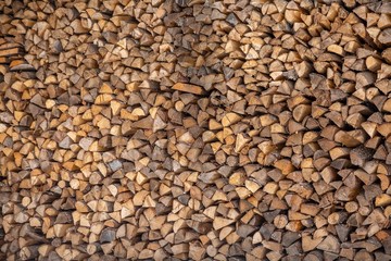 woodpile on the street, texture