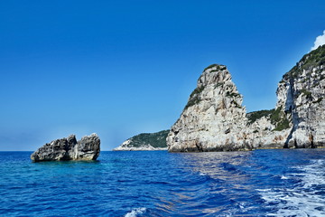 Fototapeta na wymiar Greece,island Paxos-cruise around the island