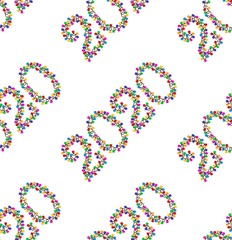 Background with New Year symbol.