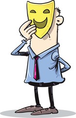 Businessman with mask. Vector