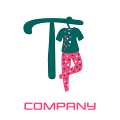 Stylish clothes on the logo hanger