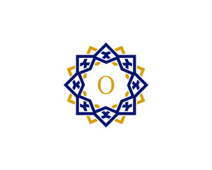 O initial letter logo with luxury ornament