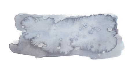 Cold light grey backdrop painted in watercolor on clean white background