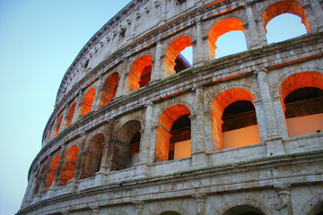 The iconic ancient Colosseum of Rome