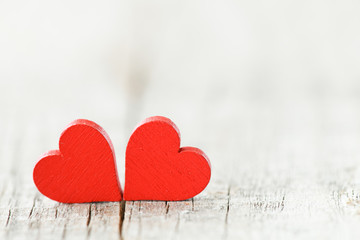 Red hearts Valentine`s day background