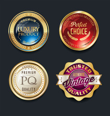 best quality super sale golden retro vintage label