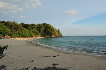 Beautiful beach with clear sky on Lanta Island