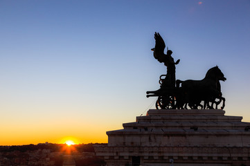 Italy, Rome, sunset, copy space